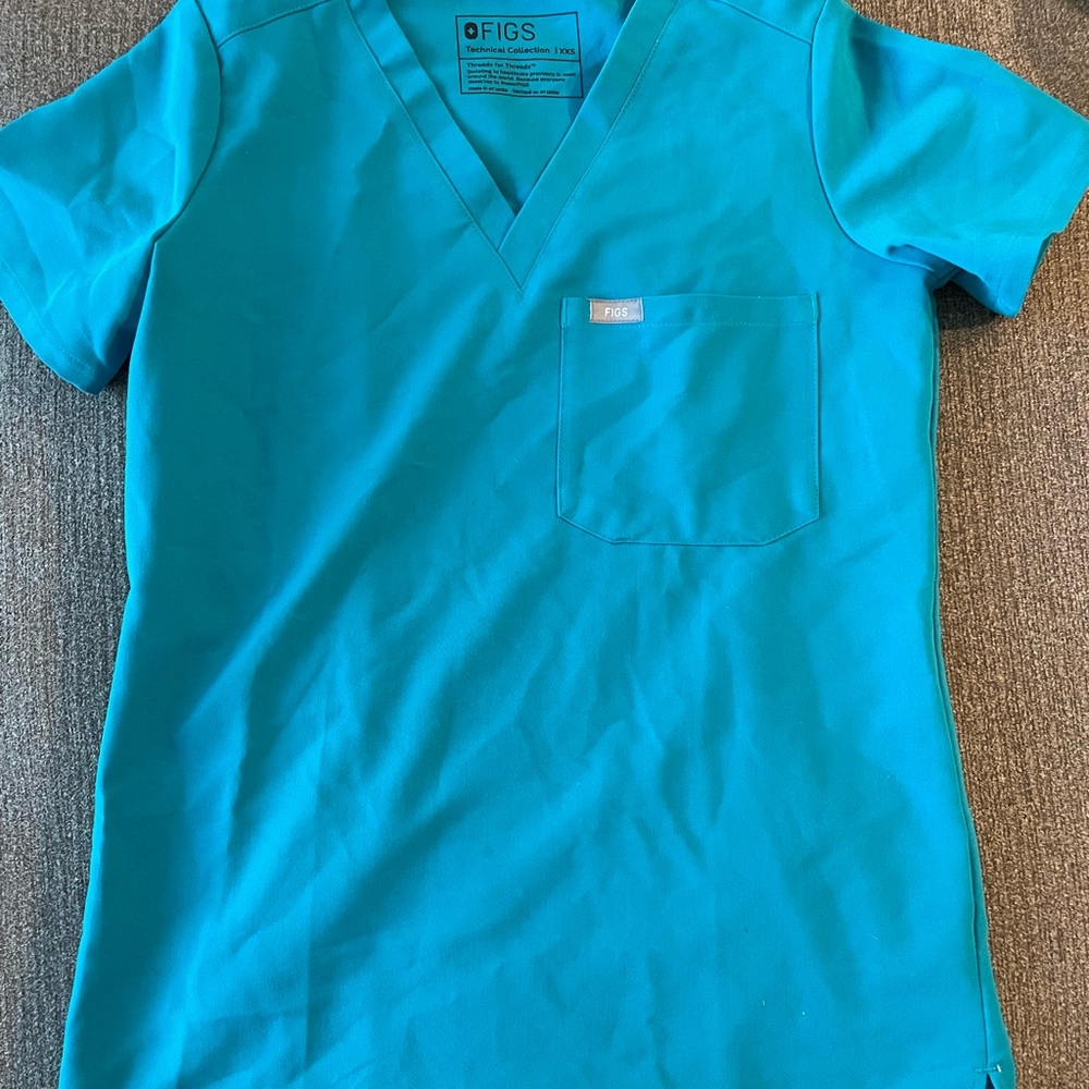 Teal Figs Catarina Scrub Top XXS
